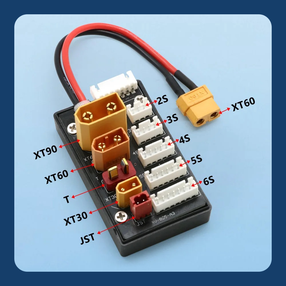 Lipo Parallel Charging Board - 2-6S Lipo Batterij Parallelle Oplaadkaart XT30