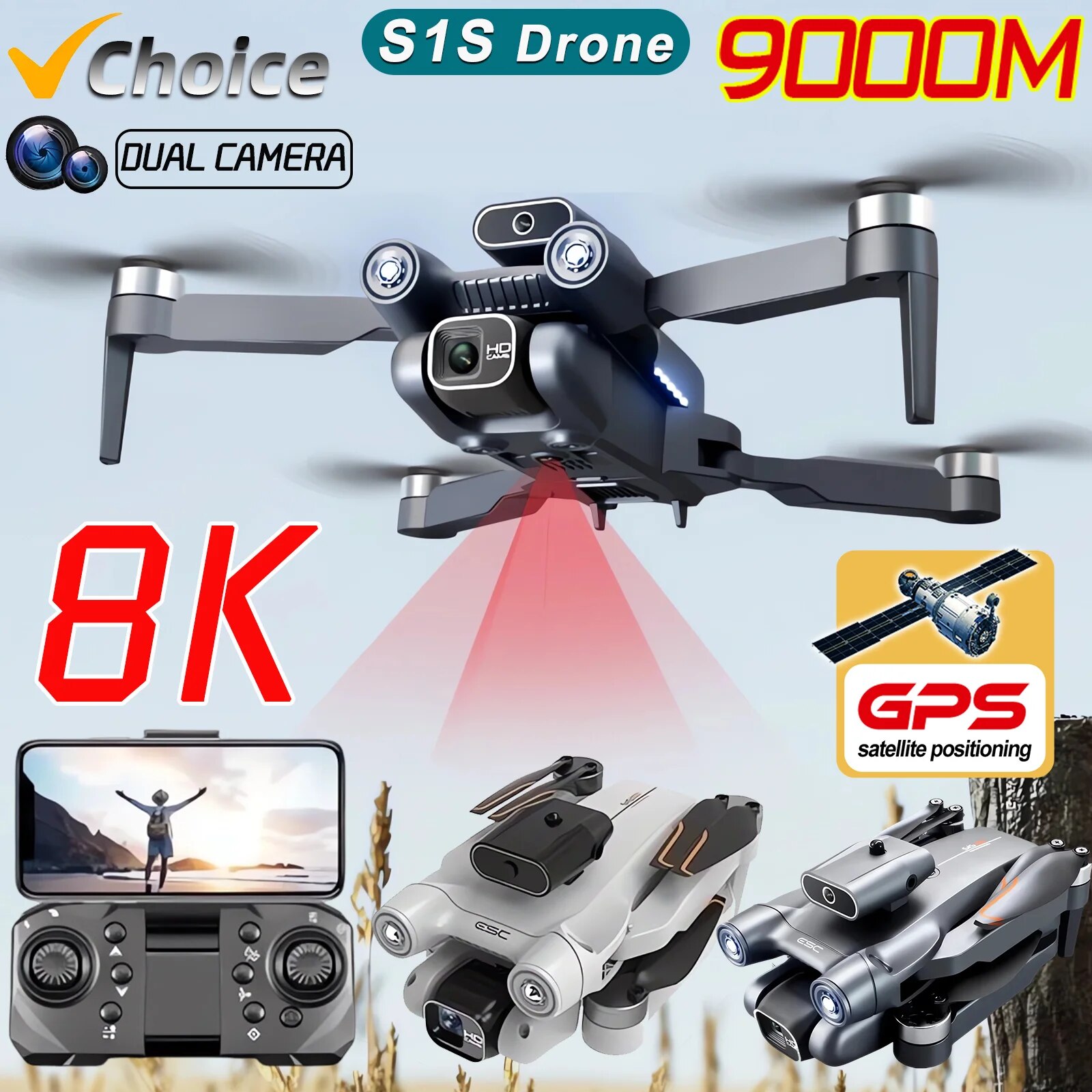 Drone S1S Rc Quadcopter - S 1S Drone 5G Wifi 4K