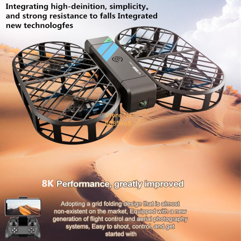 Drone Rc Helicopter With Camera - 8K HD-camera 360° ° Bescherming Optische