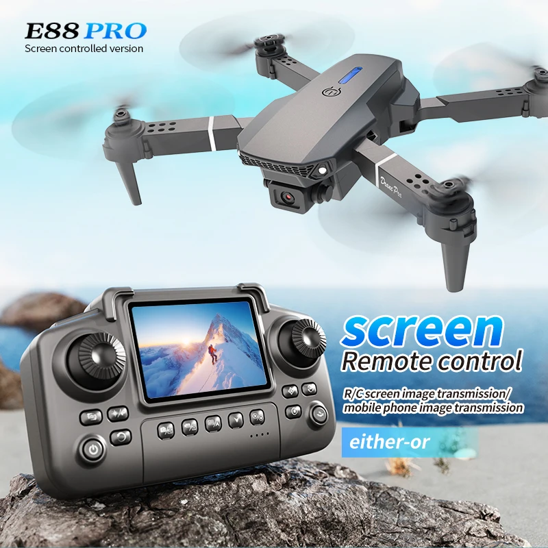 Drone Rc Helicopter With Camera - Professionele E88 PRO Drone met scherm