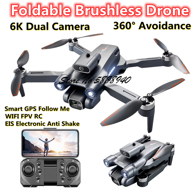 Drone S1S Rc Quadcopter - 6K Optische Flow Borstelloze Vouwbare Drone