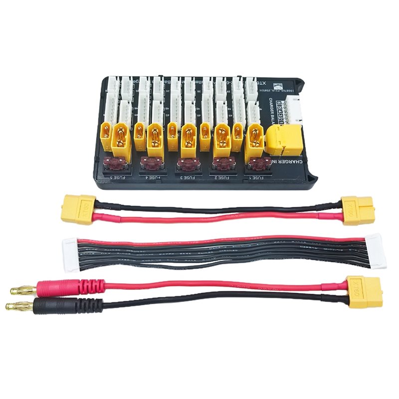 Lipo Parallel Charging Board - XT60 XT30 RC Lipo-batterijoplaadplaat - Parallelle