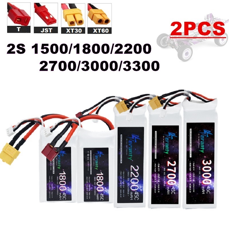Drone Carrera Rc - 2 STKS 7.4 V Lipo 2