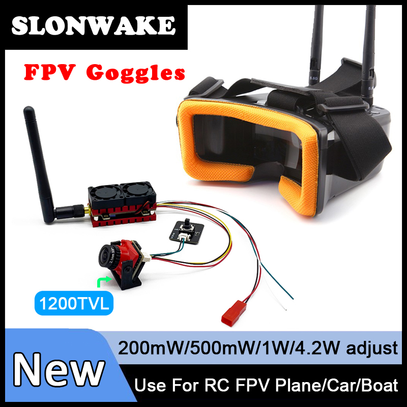 Fpv Goggles Headset - SLONWAKE 5.8G 48CH 4.2W VTX-zender met
