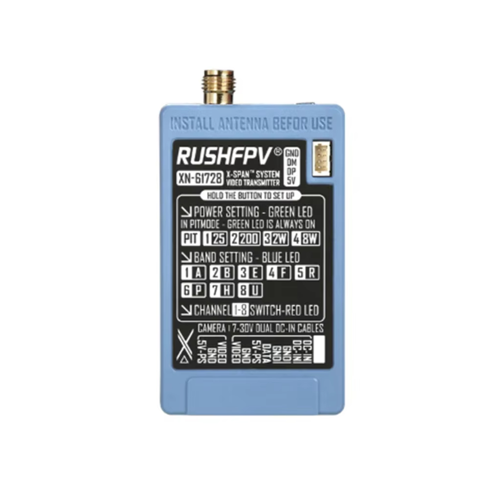 RUSHFPV 6.1‑7.2G 8W X61728 VTX - Vtx Video Transmitter recensie en prijs