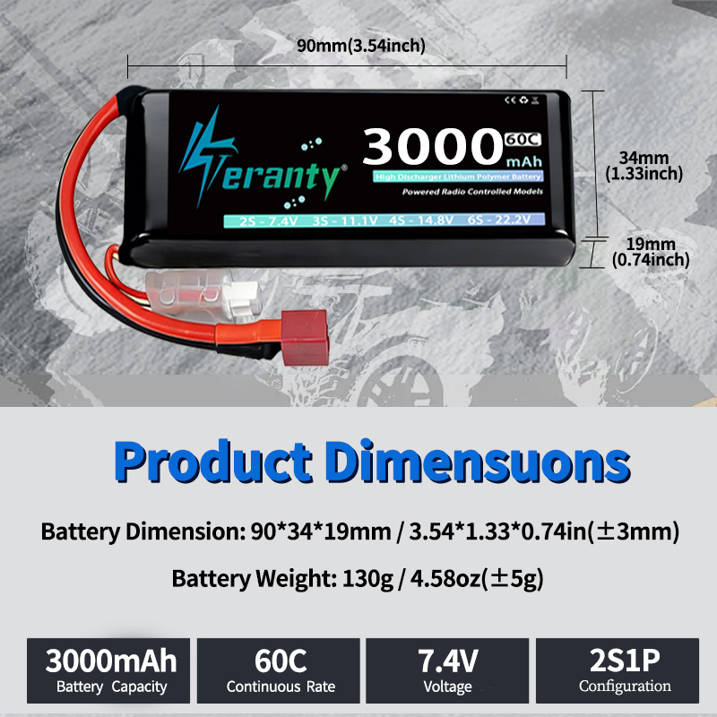 TERANTY 2S 3000mAh Lipo Batter - Drone Rc Link recensie en prijs