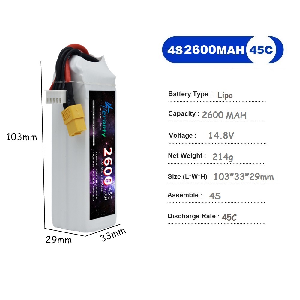 4S LiPo Batterij 14.8V 1500mah - Drone Carrera Rc recensie en prijs