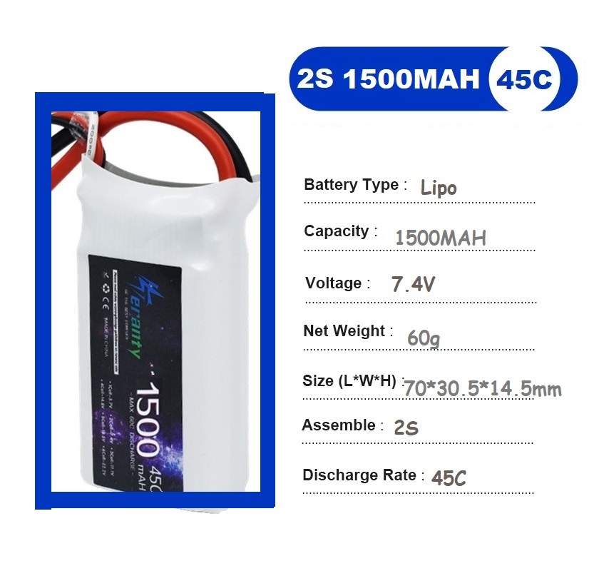 2 STKS 7.4 V Lipo 2 S Batterij - Drone Carrera Rc recensie en prijs