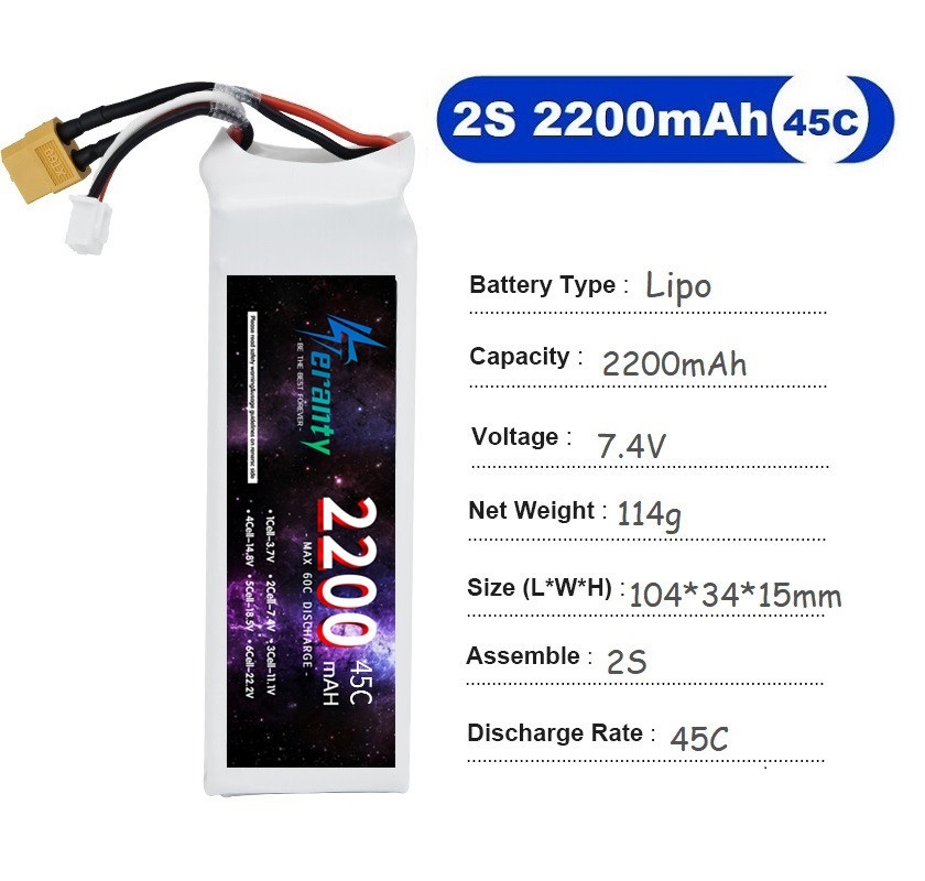 2 STKS 7.4 V Lipo 2 S Batterij - Drone Carrera Rc recensie en prijs