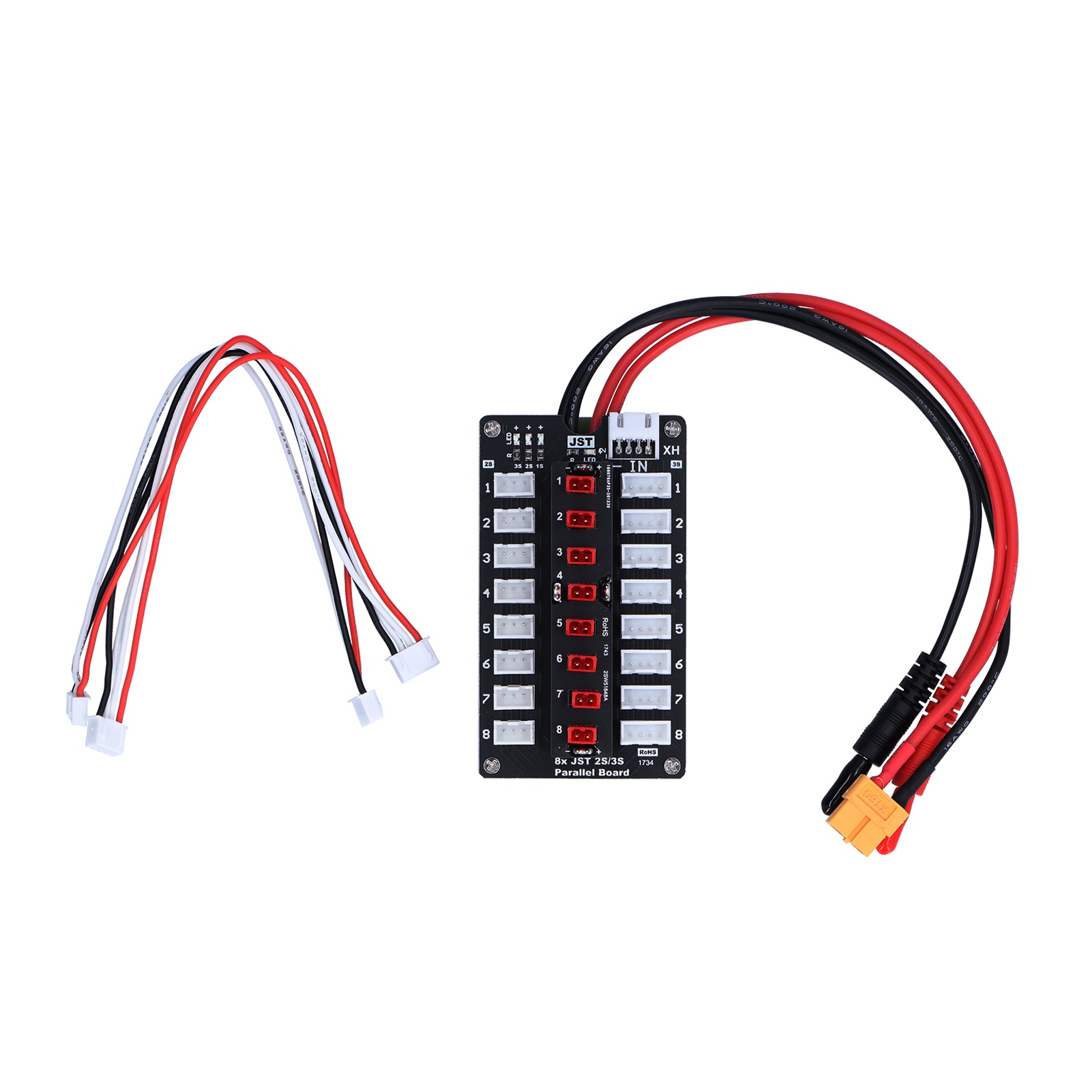 LiPo-oplaadplaat JST Plug XH 2 - Lipo Parallel Charging Board recensie en prijs