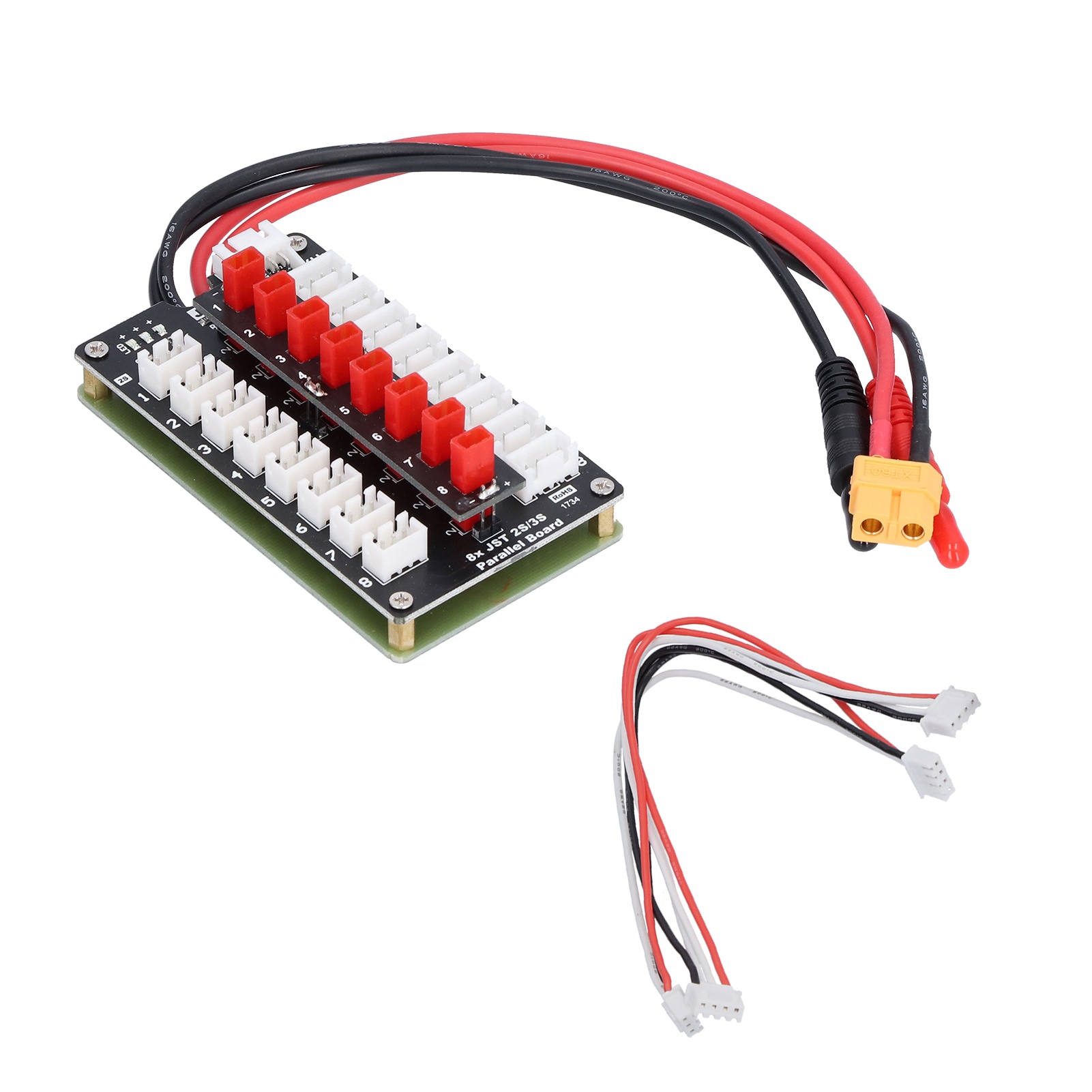 LiPo-oplaadplaat JST Plug XH 2 - Lipo Parallel Charging Board recensie en prijs